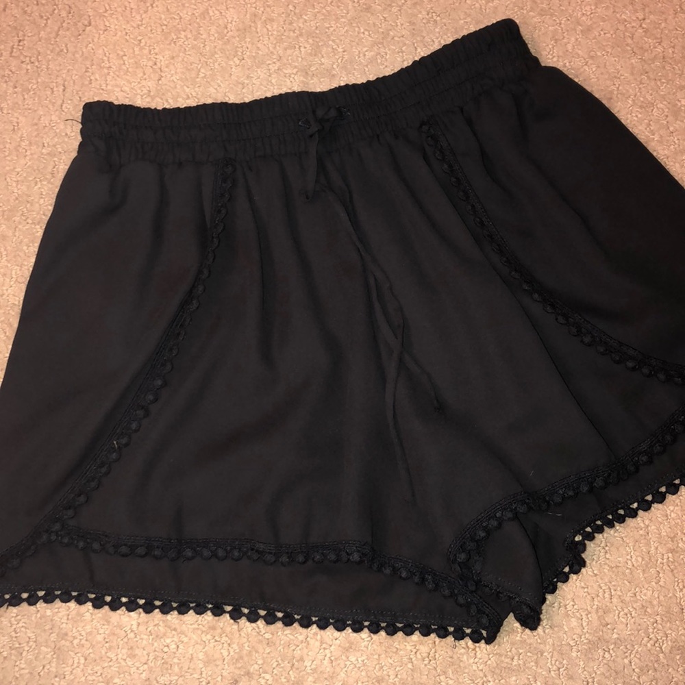 Black tulip shorts